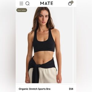 MATE the Label Black Sports Bra